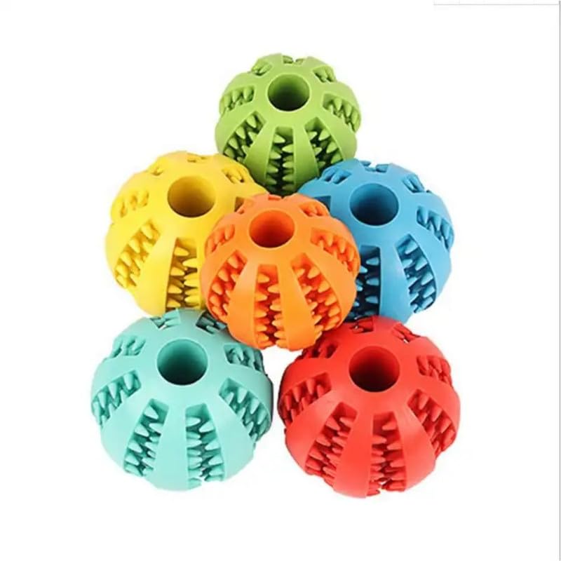 Alt text: Chew-proof dog ball toy designed for tough chewers.