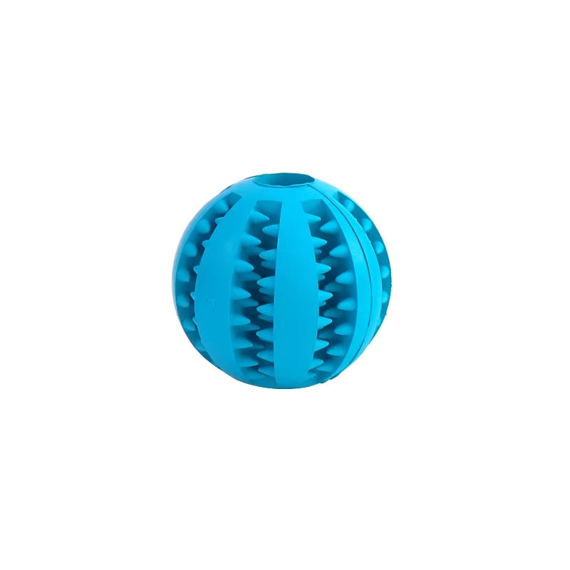 Durable rubber ball chewer designed for dogs.