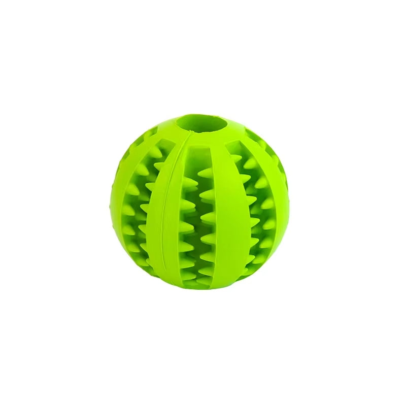 Heavy-duty rubber ball for aggressive chewers.