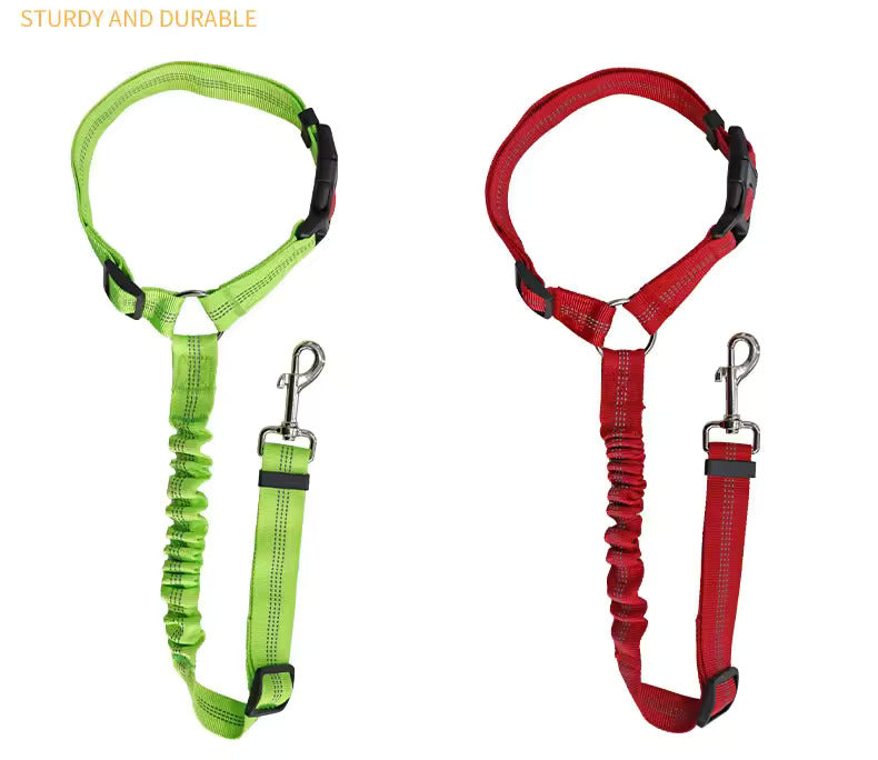 Heavy-duty soft leash with reflective features for large dogs.