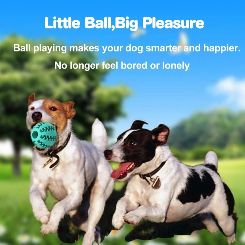 Safe rubber ball designed for dogs to chew.