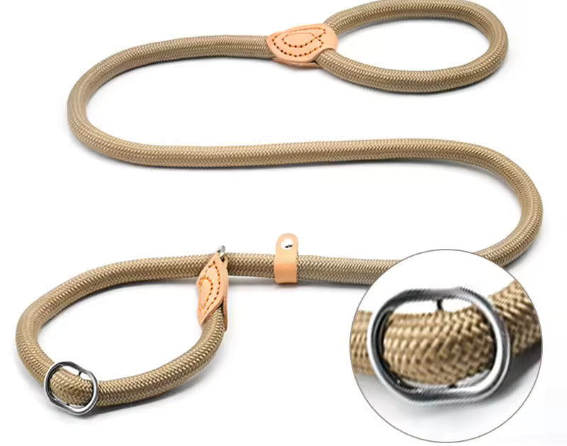 Soft reflective dog leash ideal for nighttime walks.